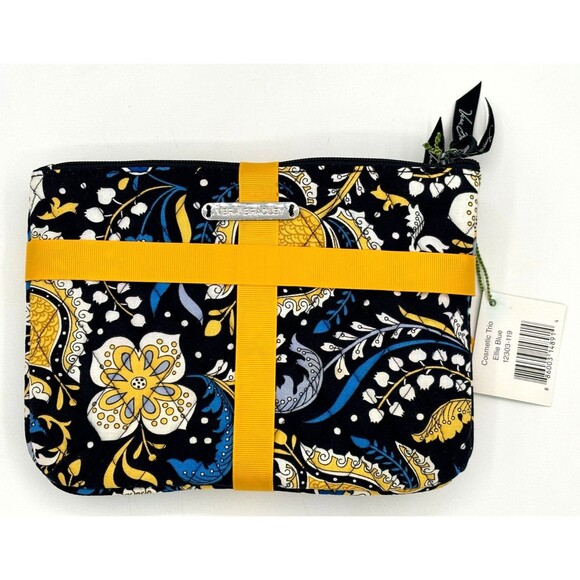 Vera Bradley Ellie Blue Floral Cosmetic‎ Bag Trio Three Piece Set--New With Tags - Picture 2 of 11